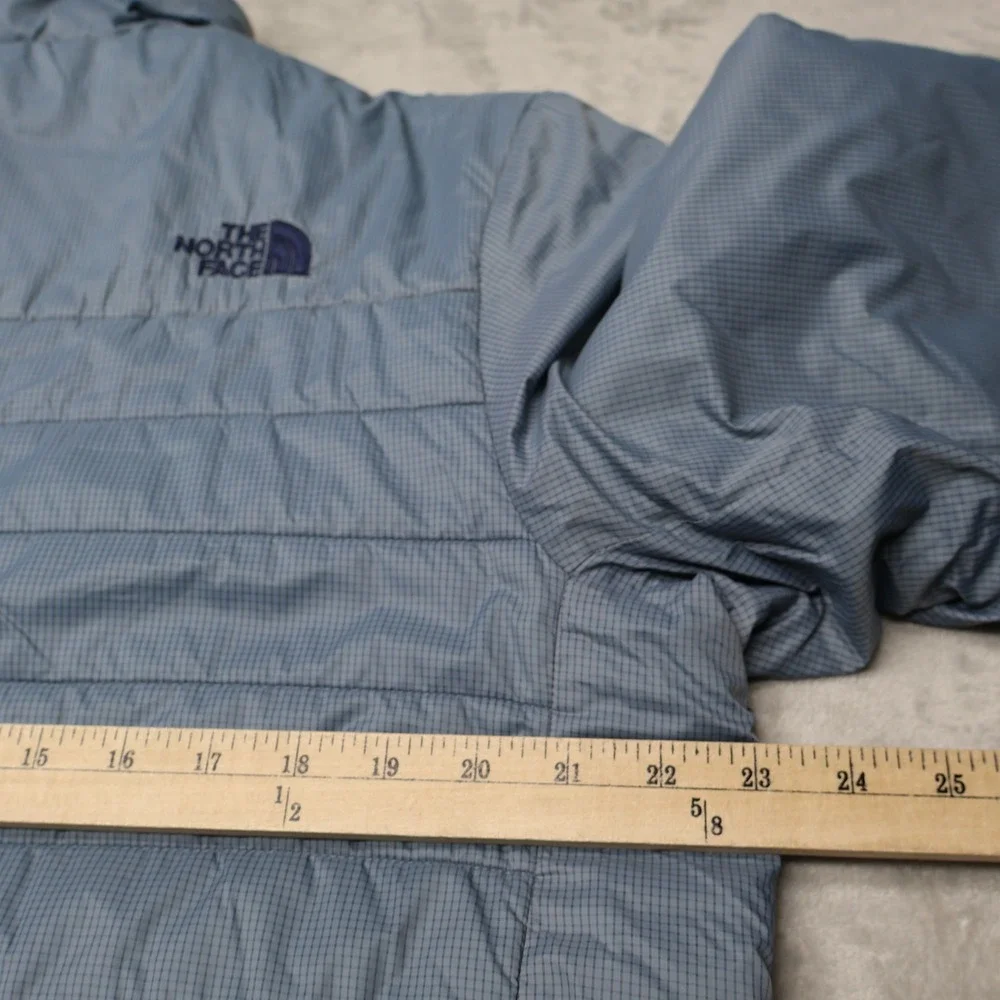 The North Face Puffer Jacket Mens Large Blue Ripstop Nylon Quilted Warm Winter